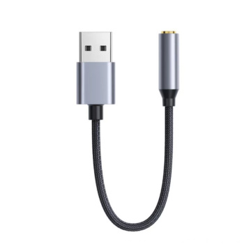 Adaptador de fone de ouvido USB USB para cartão de som do computador